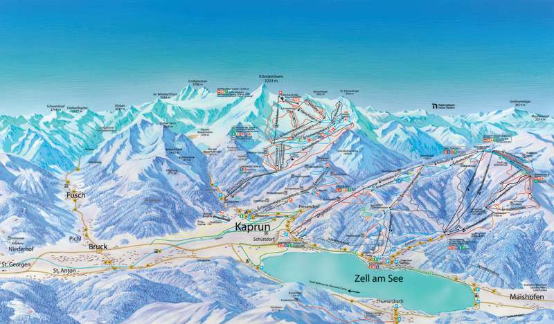 Austria Zell Am See Piste Map 
